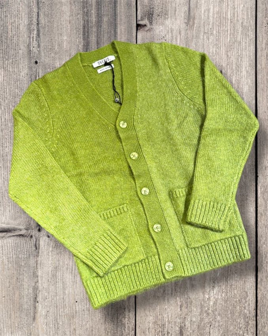 OVER-D Cardigan con tasche verde oliva OVER-D