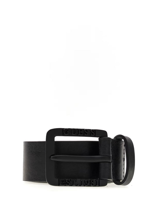 GUESS Cintura nera in vera pelle1 GUESS