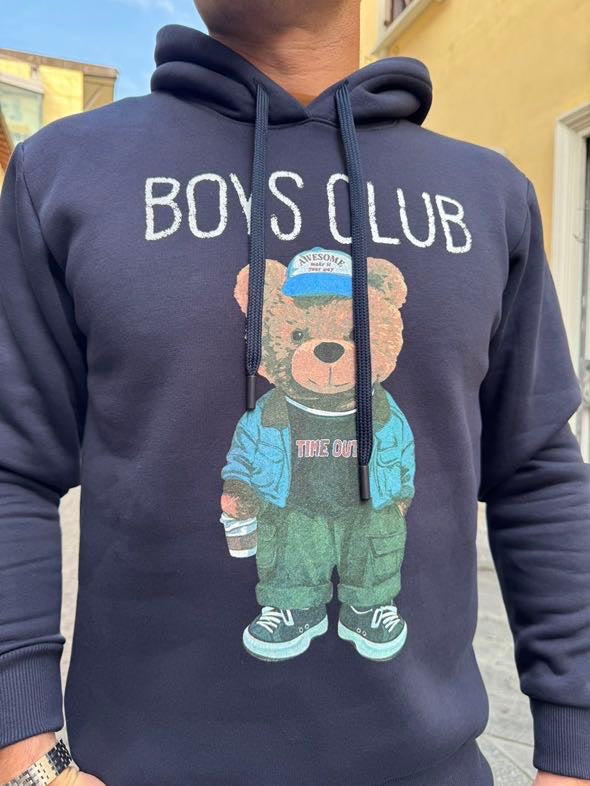 DROPIN Felpa con cappuccio blu boys club
