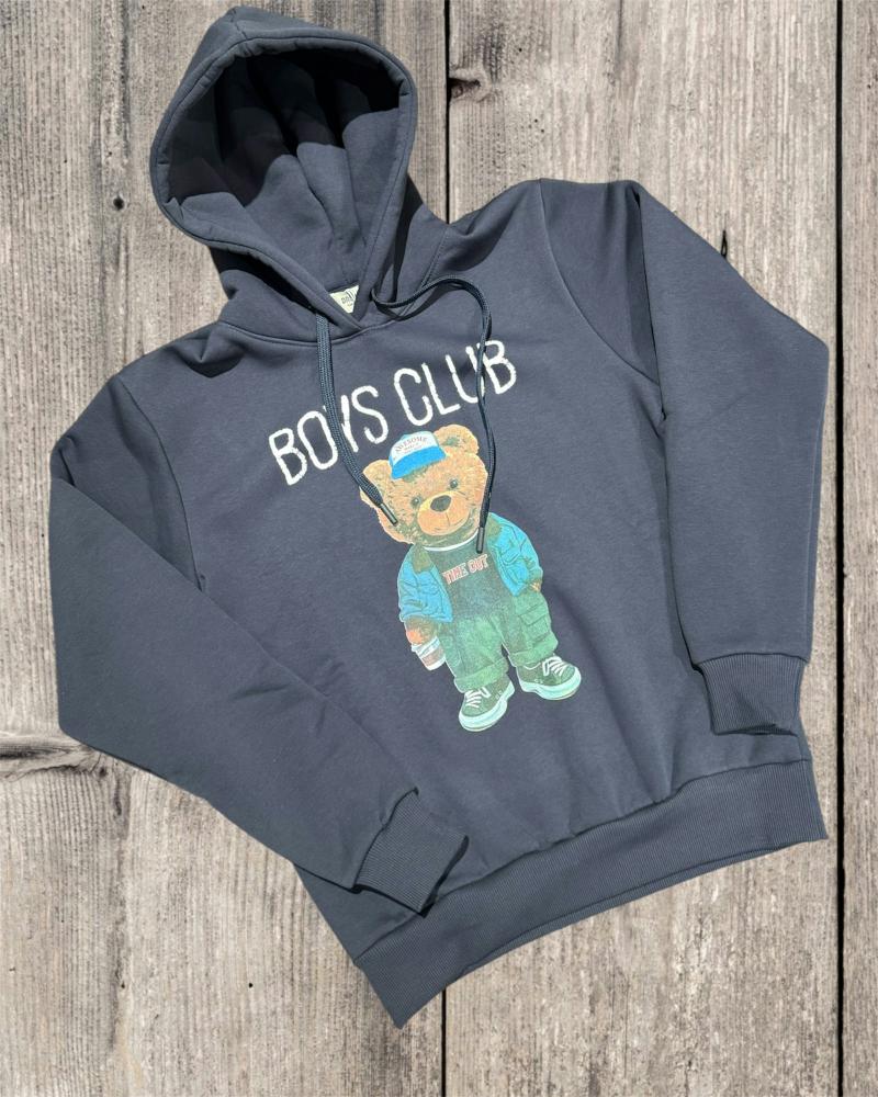 DROPIN Felpa con cappuccio blu boys club