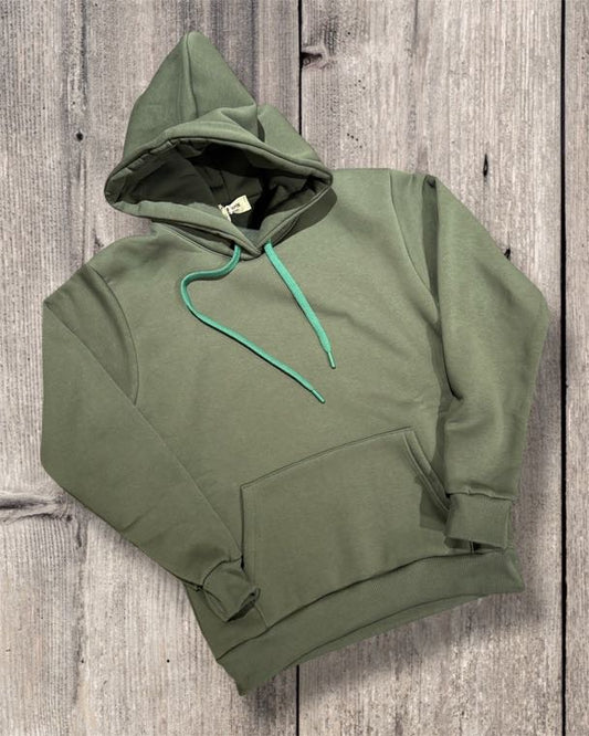 DROPIN Felpa con cappuccio verde bosco