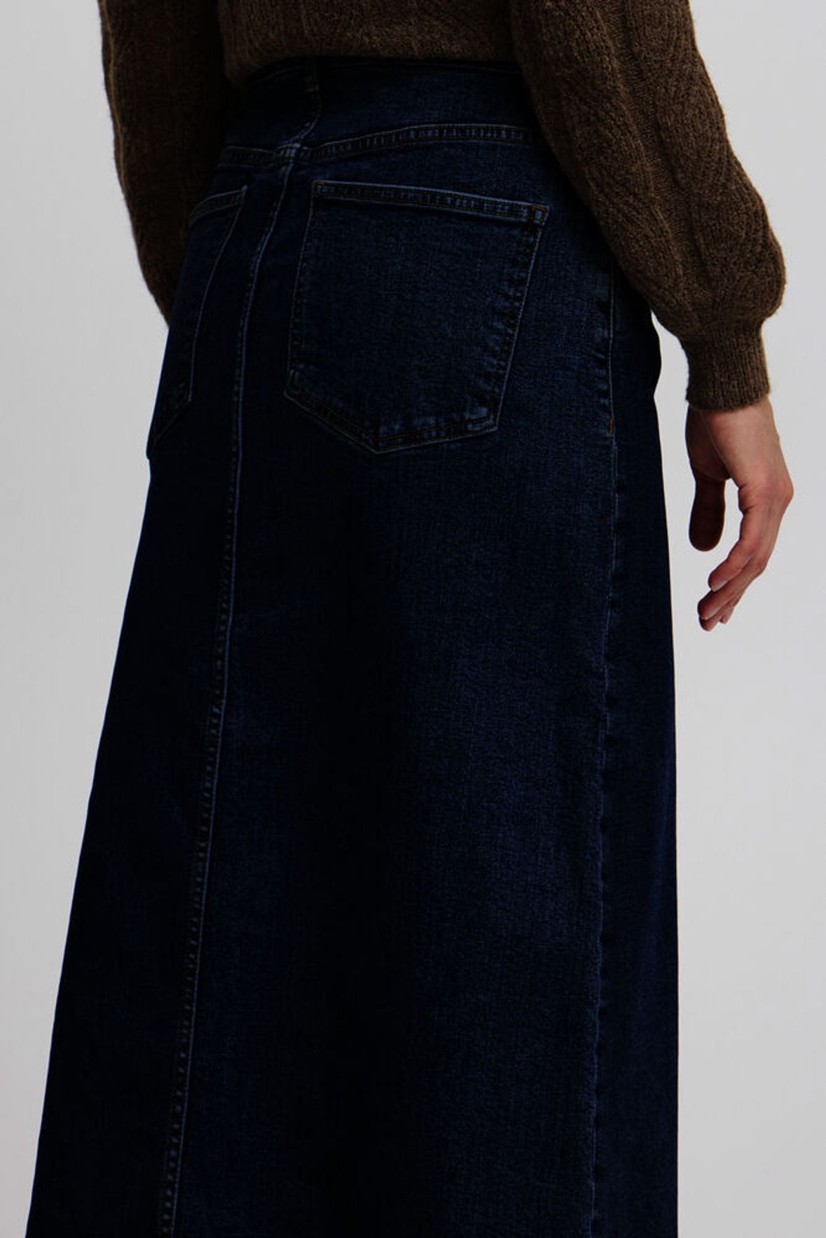 B.YOUNG Gonna lunga in denim blu scuro 20815186