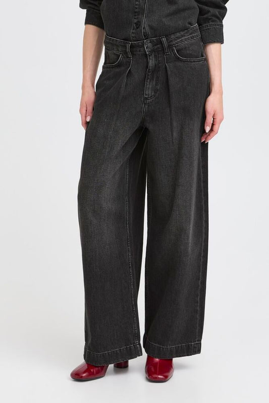 B.YOUNG Jeans palazzo grigio antracite