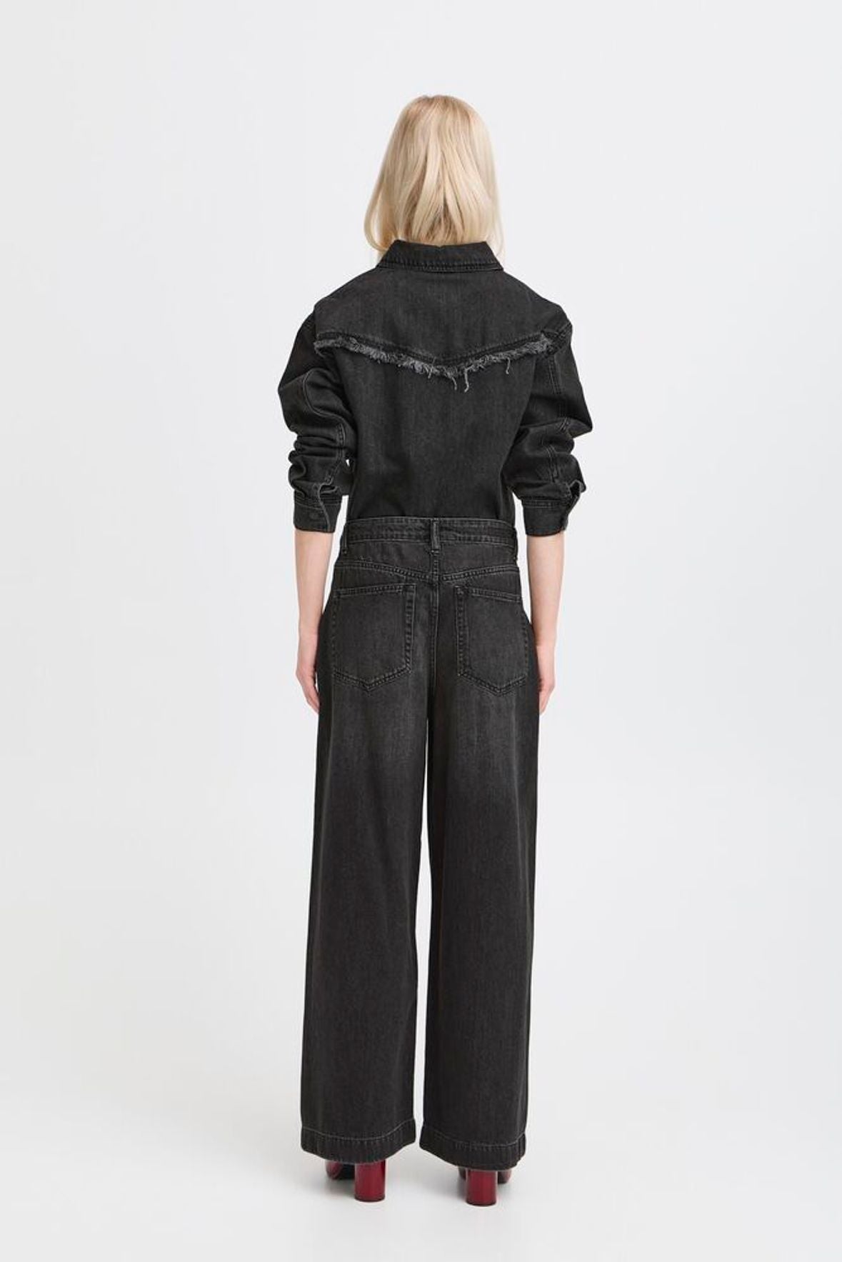 B.YOUNG Jeans palazzo grigio antracite