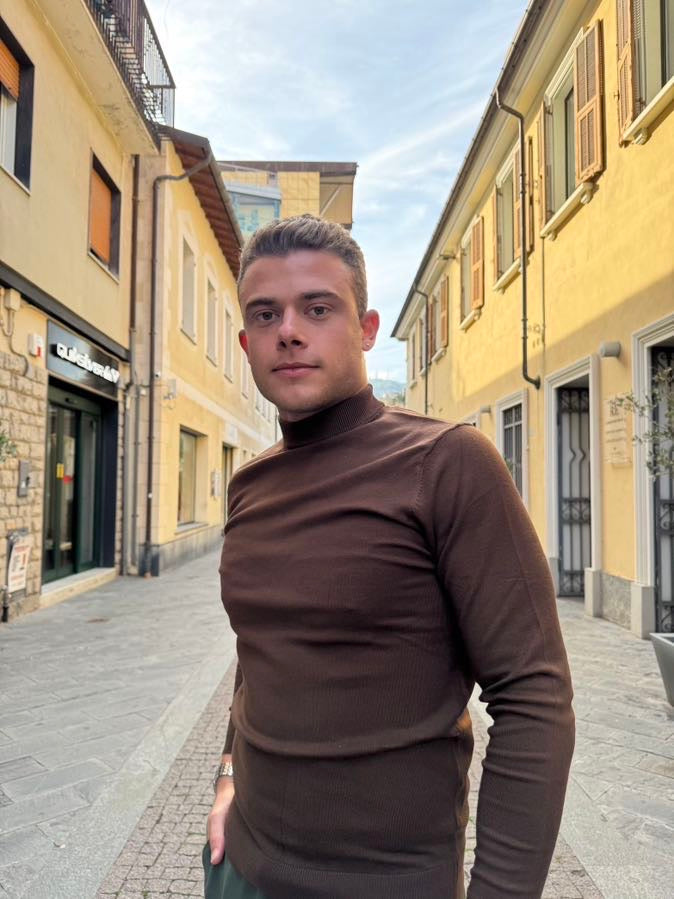 OVER-D Lupetto basico in viscosa morbido moro M03 OVER-D