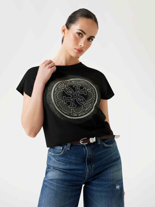 GUESS T-shirt logo 4G nera GUESS
