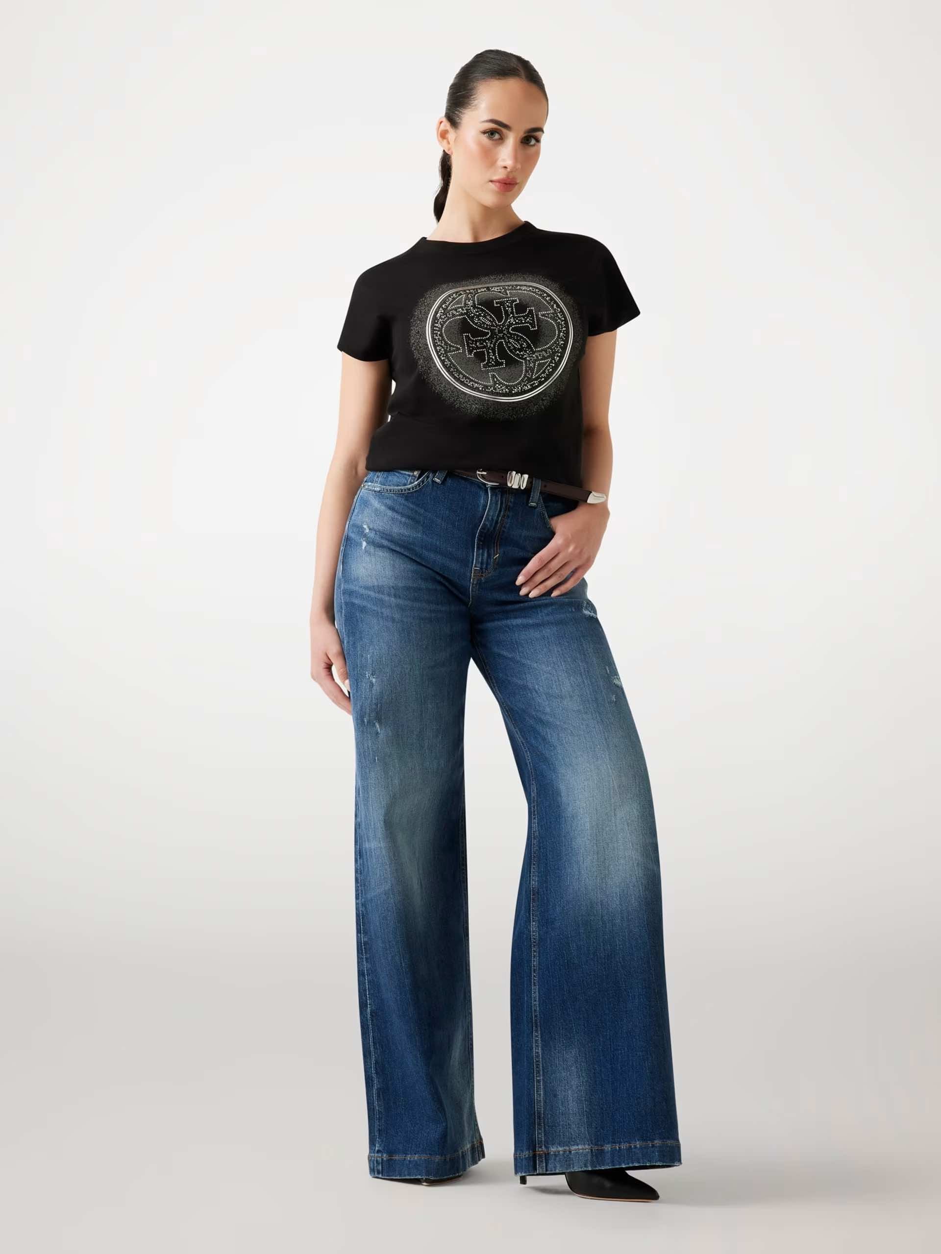 GUESS T-shirt logo 4G nera GUESS