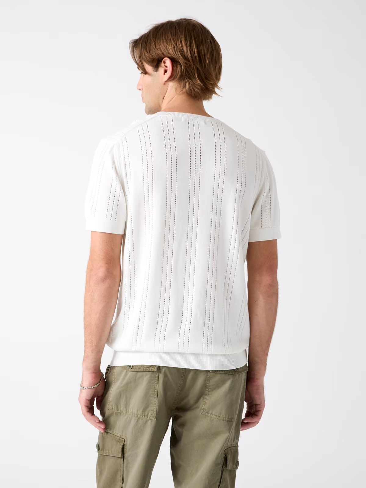 GUESS Maglia bianca girocollo traforata GUESS