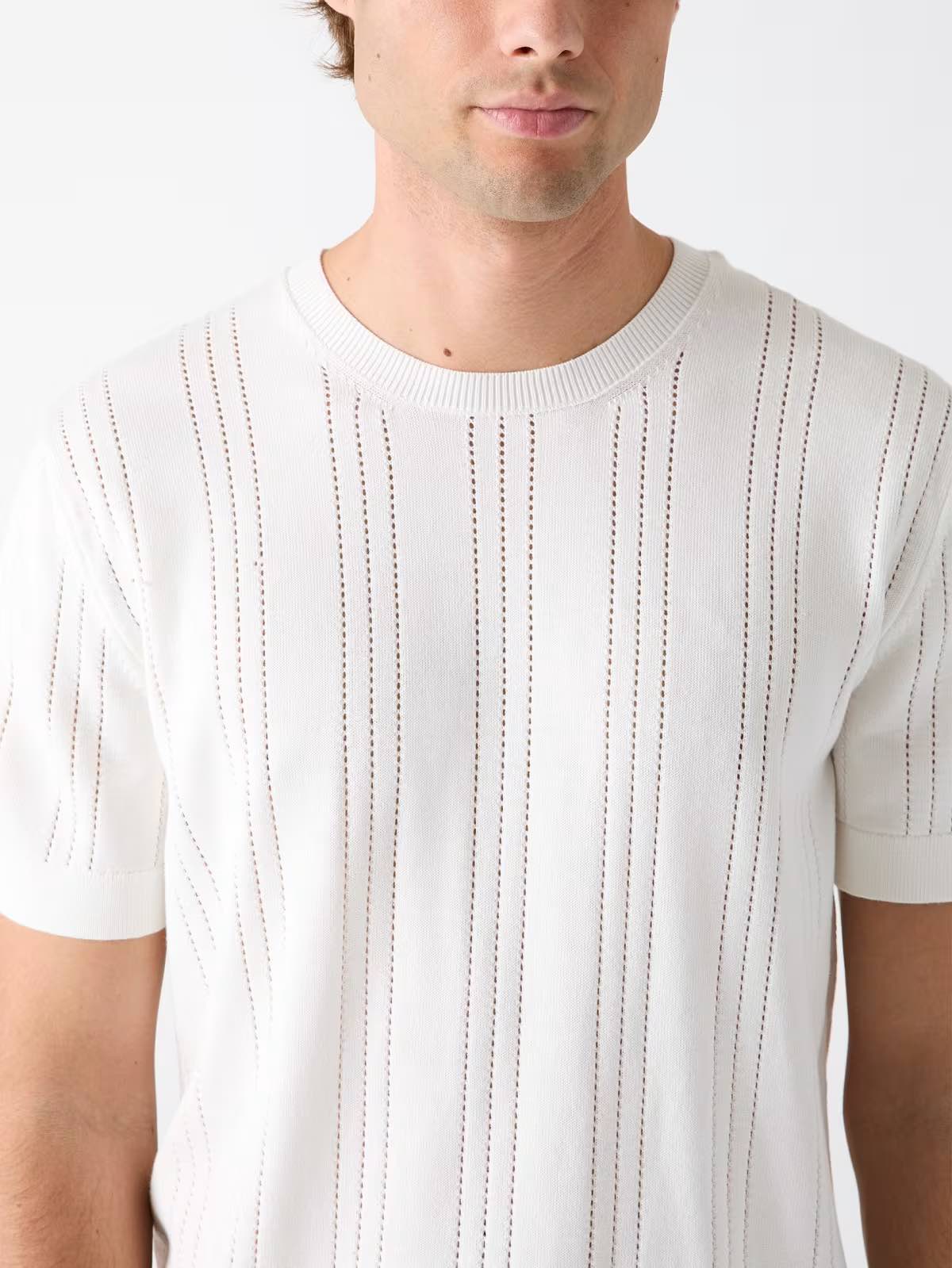 GUESS Maglia bianca girocollo traforata GUESS