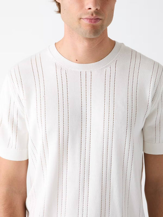 GUESS Maglia bianca girocollo traforata GUESS