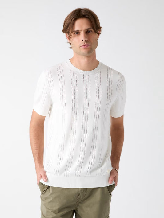GUESS Maglia bianca girocollo traforata GUESS