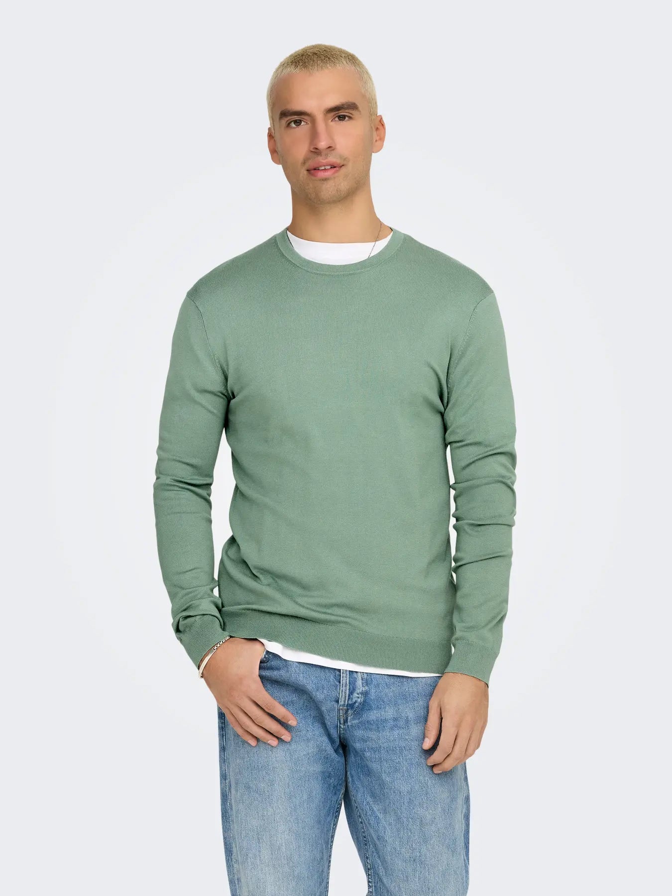 ONLY&SONS Maglioncino girocollo verde salvia