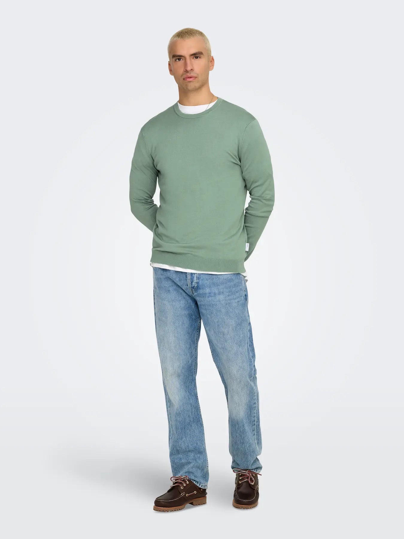 ONLY&SONS Maglioncino girocollo verde salvia