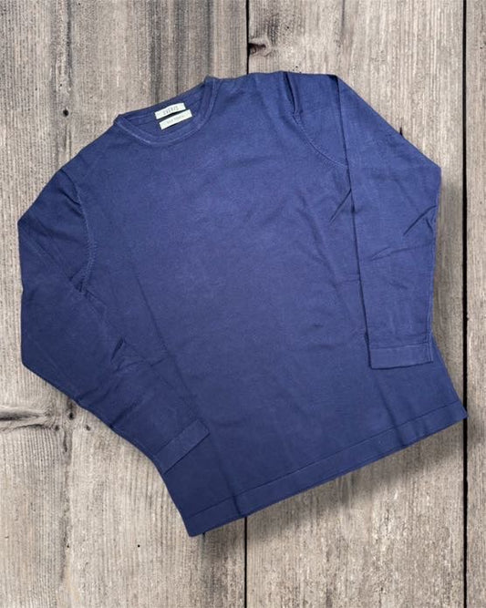 OVER-D Maglioncino girocollo basico blu