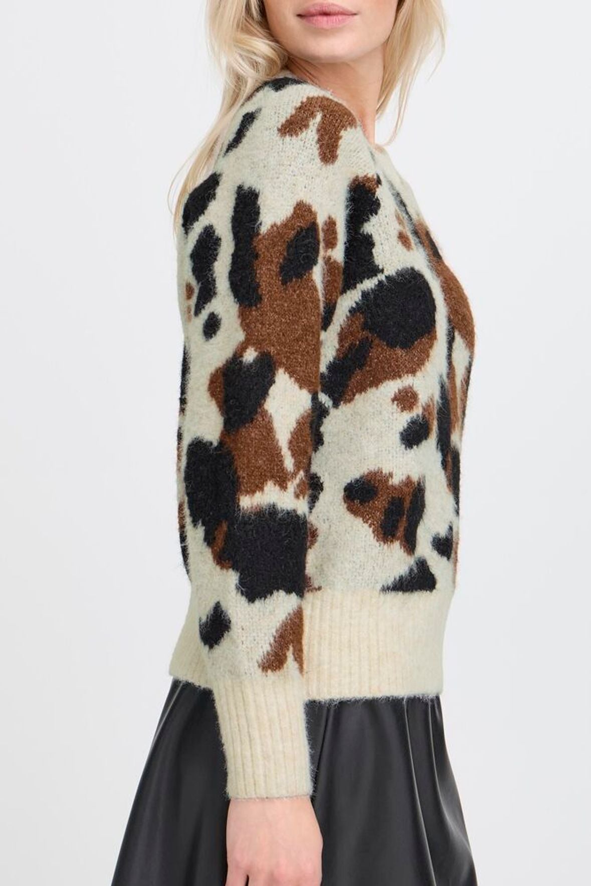 B.YOUNG Maglione maculato bianco B.YOUNG