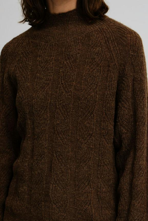 B.YOUNG Lupetto con motivo trecce beige B.YOUNG