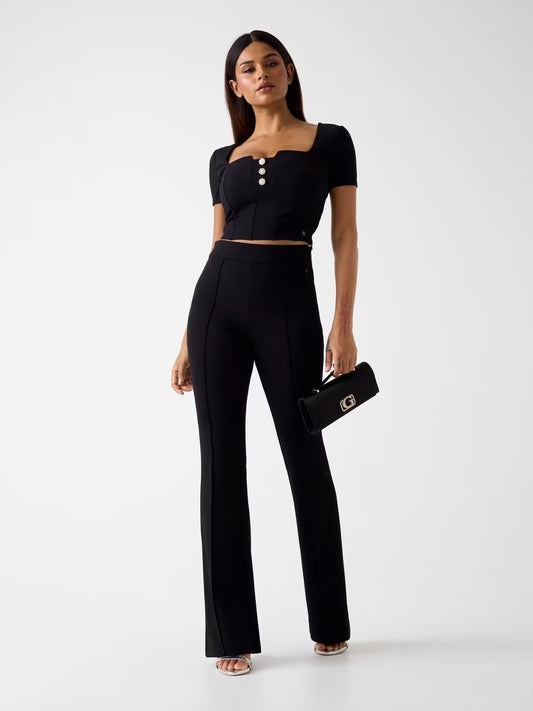 GUESS Pantalone nero a zampa GUESS