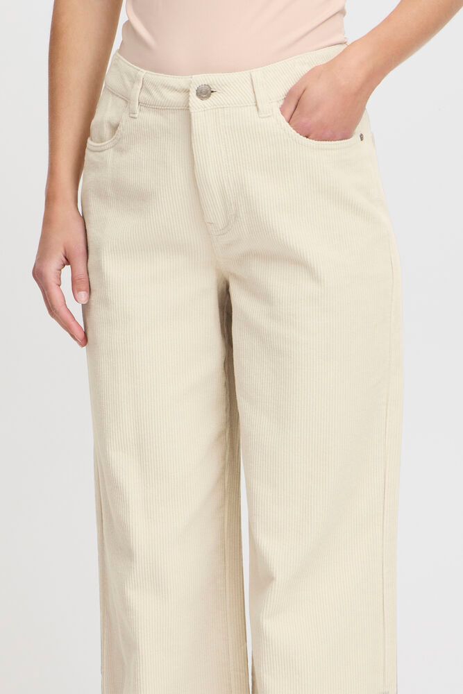 B.YOUNG Pantalone palazzo in velluto a coste panna B.YOUNG