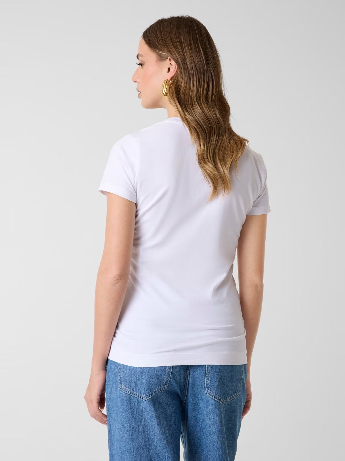 GUESS T-shirt basica bianca con scritta logo GUESS