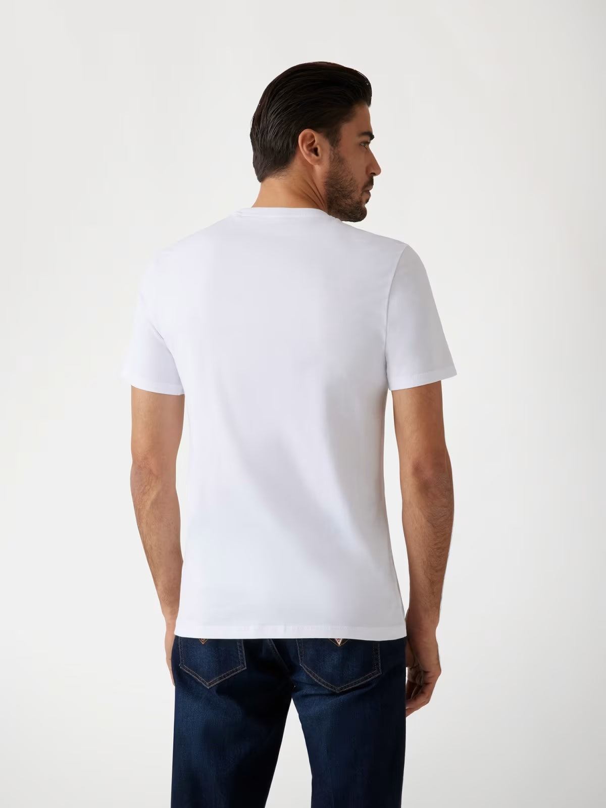 GUESS T-shirt con scritta logo bianca